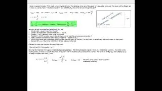 Calculation of liquid flow rate given pump power, piping, and frictional head loss.