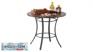 VEVOR Outdoor Round Bar Table 23.7 in Counter Bar Height Bistro Table