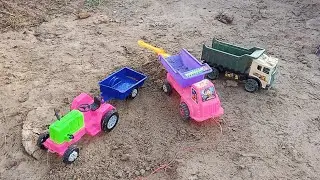 🚛Trali Loading Sand on Rough Trackless Paths 🚛 | Heavy Sand Transport