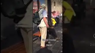 German Grandpa vs Cracky💥 #germany #cracky #grandpa #bus