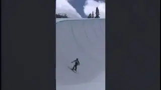 Two 540s and a 360 in my friend&rsquo;s National Ski Halfpipe Run #ski #freestyleskiing #skier #skiing
