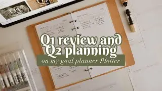 Reviewing my Q1 goals and planning for Q2 on my plotter