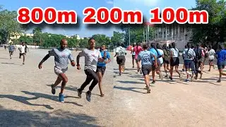कड़ी धूप में 🥵 CG Police CG Forest Guard 😍 800m 200m 100m Running Trial  Police Ground Bilaspur