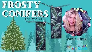 Draw Frosty Branches with Andrea Mulder-Slater from KinderArt & The KinderArt Club - Art Lesson