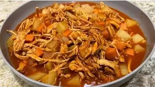 PICADILLO DE POLLO CON ZANAHORIA Y PAPAS, SABROSO Y FÁCIL DE PREPARAR