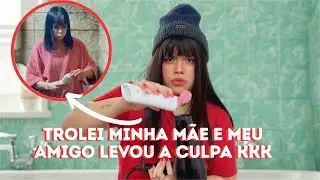 TROLLEI MINHA M&Atilde;E COM TALCO NO SECADOR 😂 | OLHA NO QUE DEU!