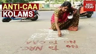 DMK President MK Stalin Shows Solidarity, Puts Anti-CAA Rangoli Outside House