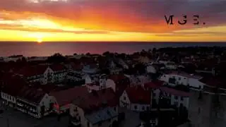 Dr&ouml;nare Solnedg&aring;ng &ouml;ver Visby, Gotland - MGE