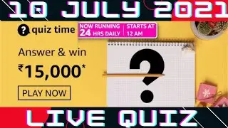 Amazon Quiz Today | 10 July 2021 | Win Rs 15000 Amazon Pay Balance