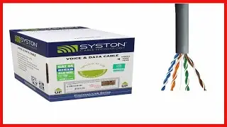 Cat5e Ethernet Cable 500ft Solid Bare Copper, Indoor Heat Resistant, 350Mhz, 24AWG, UTP, Riser Rated