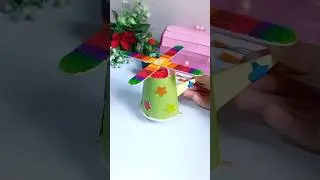 💡DIY Spinning Helicopter Craft ✨#DIYCraft#PaperCupCraft#KidsCraft#EasyDIY#Shorts
