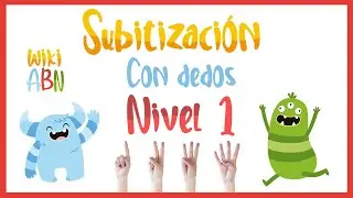 Subitizacion nivel 1 con dedos - WikiAbn - números 1 2 3 4