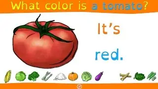 English Food Vocabulary and Color Practice for Kids - What Color Is It? | ELFLearning