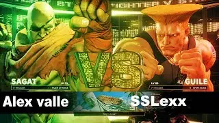 SFV/SF5 AE Alex valle (Sagat) vs SSLexx (Guile) Ranked Match set