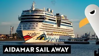 AIDAmar 💋 Auslaufen live zur Norwegen Kreuzfahrt 🚢 Abgang 400m COSCO SAGITTARIUS