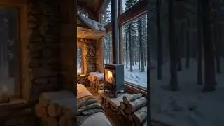 Winter Cabin Goals Cozy, Warm, & Peaceful!❄️🔥