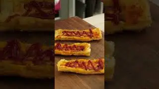 Upside Down Pastry Hot Dogs #shorts