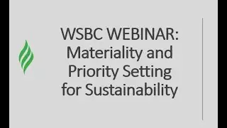 Materiality and Priority Setting for Sustainability