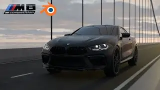 BMW M8 Car Animation Video In Blender | BMW M8 | Blender Animation Video | Graphics Upscale Studio