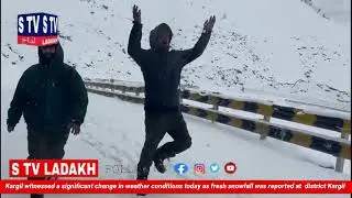 Kargil witnessed a significant change in weather conditions today as fresh snowfall was reported 