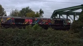 GBRf 66718 - 6L37 Hoo Junction Up Yard to Whitemoor Yard L.D.C Gbrf on a darkening 13th October 2025