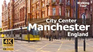 Manchester UK City Center Walking Tour - Immersive Sound Relaxing City Walk #travel #asmr #uk #train