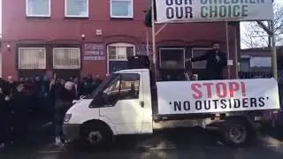 Protest Against Same-Sex Marriage Lessons In Parkfield Community School.