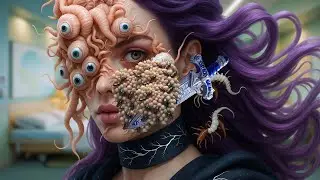 Creepy Parasite Face Cleaning ASMR Animation | 소름 돋는 기생충 얼굴 클리닝 ASMR 애니메이션
