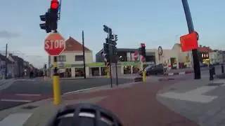 Fietsomleiding 5km extra door werken Zwijnaardebrug  (GoPro, dubbele snelheid)