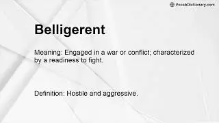 Belligerent Meaning