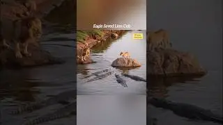 Eagle Saved Lion Cub. #animals #jungle #rescue