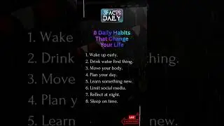 8 Daily Habits To Change Your Life #psycholgyfacts #humanbehavior #shorts