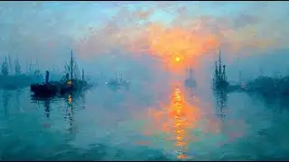 Claude Monet &ndash; Impression, Sunrise (1872) | 1 Hour Impressionist Morning Ambient