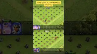 Archer Queen vs. Cannon 🏹 vs. Barbarian King vs. Cannon 💪 | Who&rsquo;s Stronger? #coc #shorts