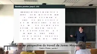 Journées CPGE – ÉNS : autour des travaux de James Maynard I