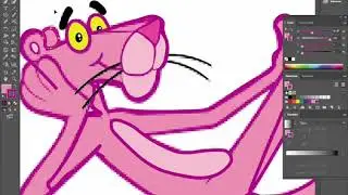 PINK PANTHER_Vector Art | Vector Portrait | Vexel Art( Speed Art) | Adobe Illustrator CC