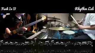 Funk in B-Vincen Garcia Bass&Drum cover(with bass tab)