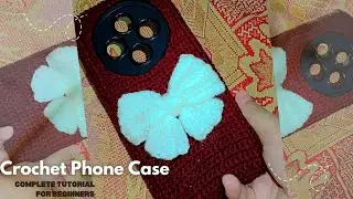 Cute Crochet Phone Case Step By Step Method | Handmade Back Cover Tutorial For Beginners 🎀🧡 #crochet
