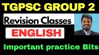 GROUP 2 ENGLISH CLASSES | TS GROUP 2 ENGLISH MOST IMPORTANT PRACTICE BITS EXPLANATION BY SANDEEP SIR