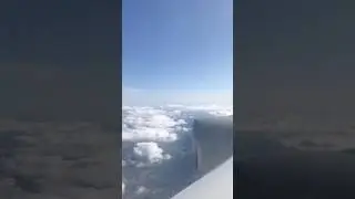 Heathrow Takeoff Window View | Qatar Airways A380 through the Clouds