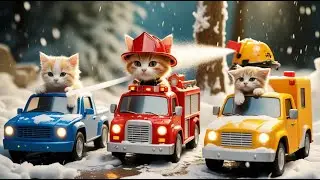 Mama Cat Trims Fur on the Farm and Makes Tiger Hat For Kittens At Home🐾🎩🐯