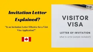 invitation letter kya hota hai | Invitation letter for Canada visitor visa