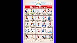 Outdoor Games | Names of Outdoor Sports | Kids Learning | Adhyayanshala@2804