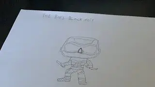 Drawing ✍️ black noir from the boys Amazon plus show 💎🌙🎲🌕🐚🎱