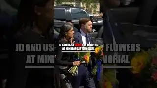 JD Vance and second lady Usha Vance visit a Minneapolis memorial #shorts #vance #us #usa