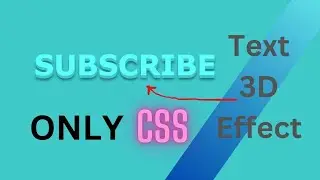 3D Text Effect Using Only CSS || CSS Animation Effect