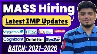 🔥Capgemini Exam, Deloitte NLA Result, Infosys, TCS, Cognizant, Zensar | 2021-2026 | MASS Hiring