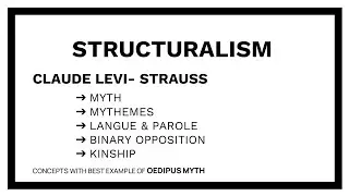 Claude Levi- Strauss | The Structural Study of Myth | Oedipus Myth | Nanmozhi