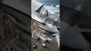 Shark Attack On Land #shark #sharkattack #sea #jaws