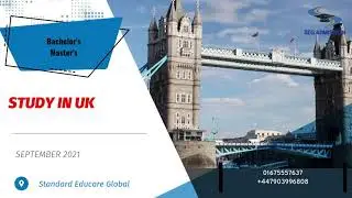 Study in UK, Intake September 2021